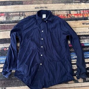 Brooks Brothers Dark Blue Cotton Shirt